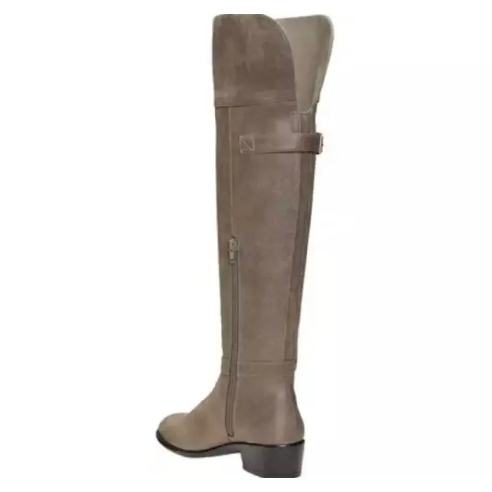 Aerosoles Mysterious Over Knee Boots 9.5 NWOT Tall Knee High OTK Grey Equestrian